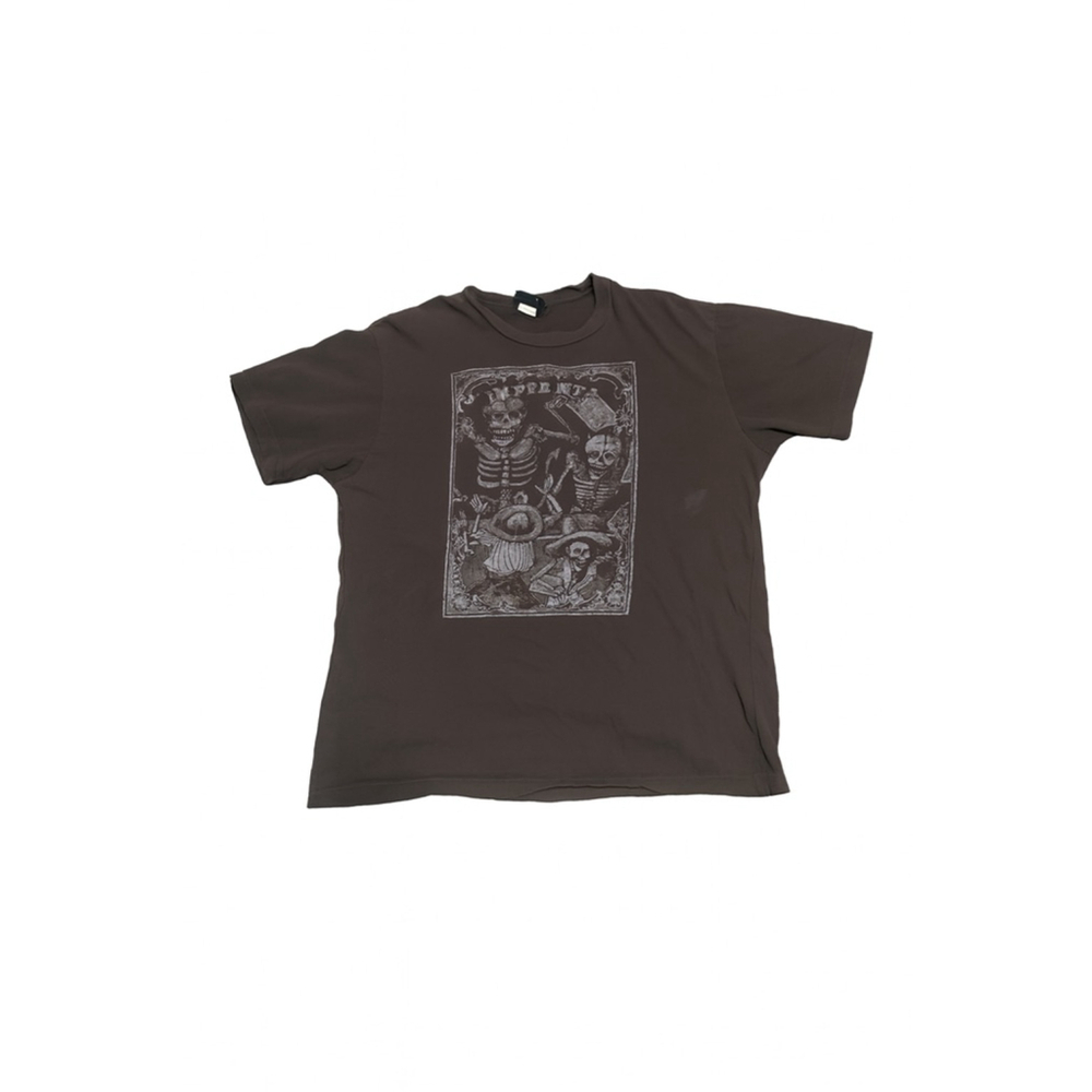 Rock Steady Men’s Brown Grey Skeleton Graphic Short Sleeve Tee XL
159